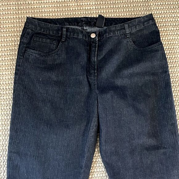 Mel & Lisa Black Denim Straight Leg Jeans Sz 12 - Picture 4 of 9